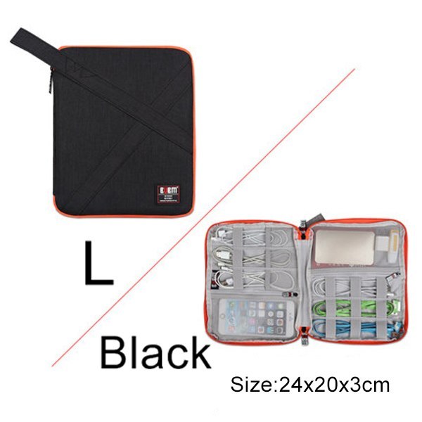 Universal Travel Cable Organizer - Electronics Accessories Cases Gadget Bag For USB, Phone, Charger and Cable, Fit for ipad - JumoShop