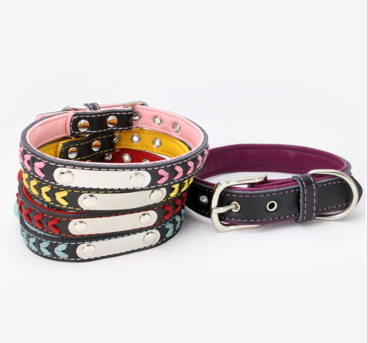 Stainless Steel Iron Dog Collar with Personalized Laser Engraving – Style Meets Security!