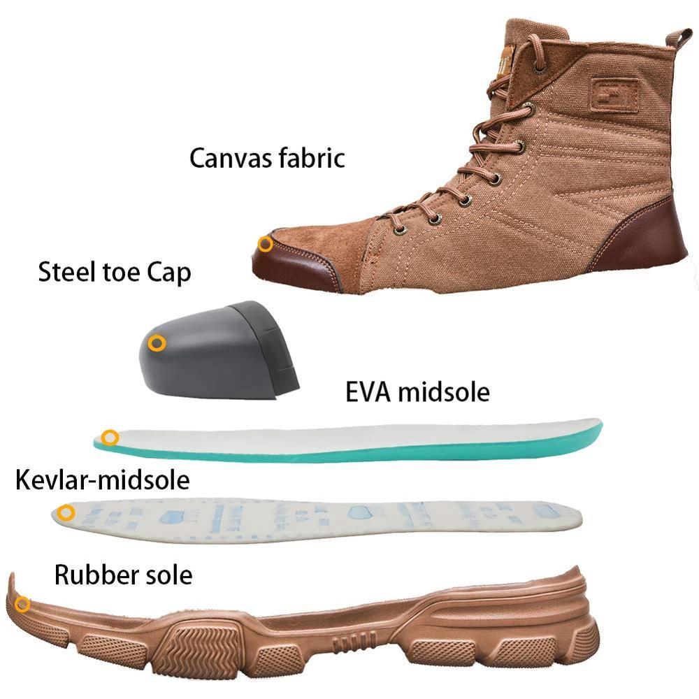 Safety Shoes - Steel Toe Cap High-Top Work Protective Labor Insurance Shoes