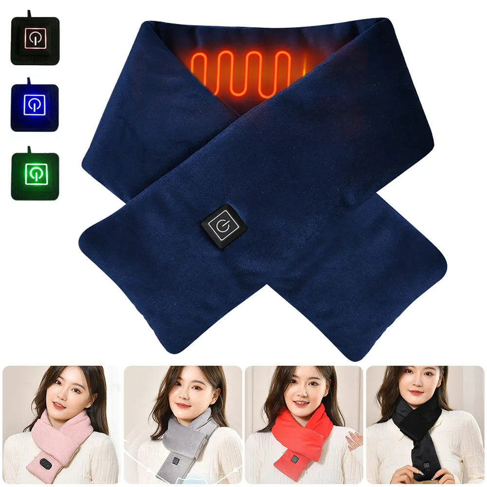 USB Women and Men Heating Scarf - Temperature Adjustable Heating Scarf