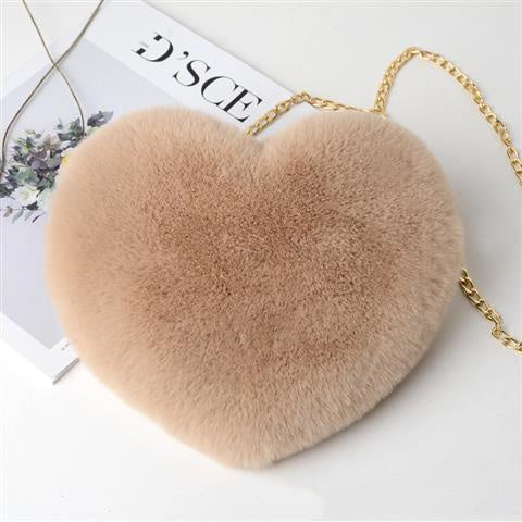 Love Bags For Women - Plush Chain Shoulder Bags Valentine's Day Party Bag