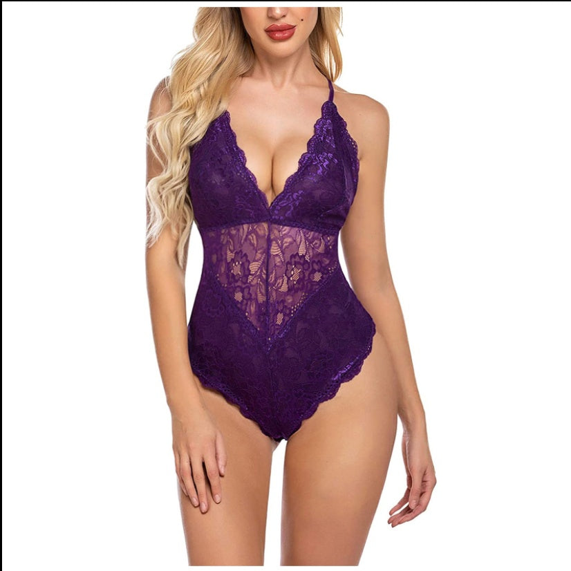 🔥 European & American Sexy Lingerie – Sensual Lace One-Piece Lingerie Set | Elegant, Comfortable & Alluring