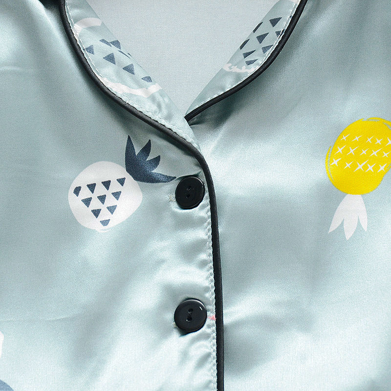 Children's Short Sleeve Ice Silk Summer Pajamas