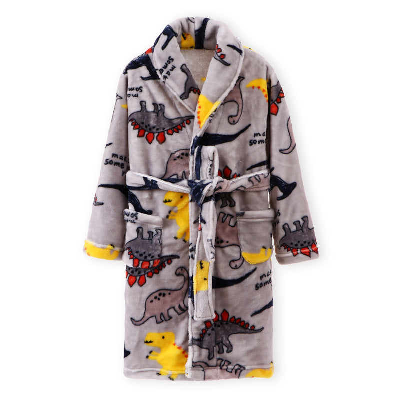 Children's Autumn And Winter Flannel Robes