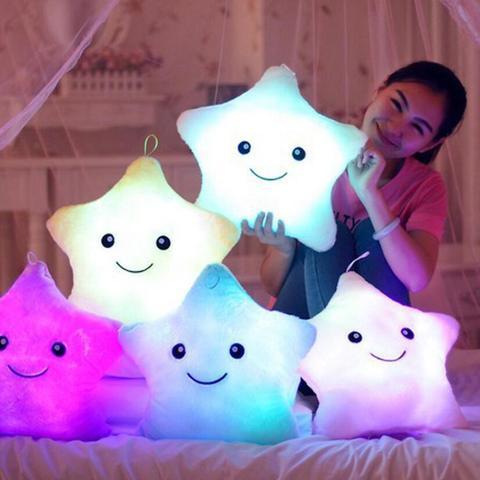 Luminous LED Star Plush Pillow – Light-Up Colorful Cushion for Kids & Gifting Delight