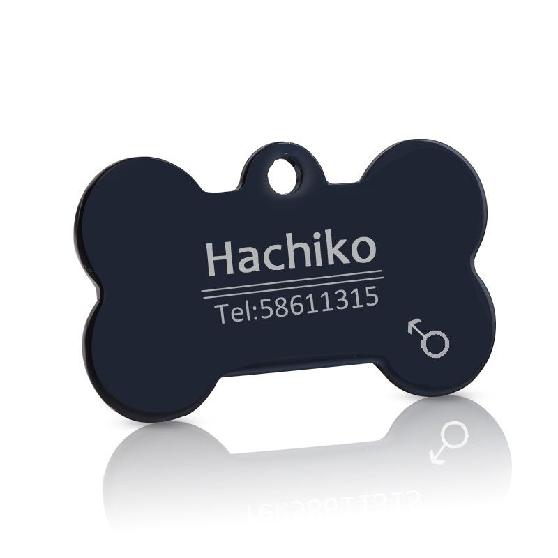 Print on Demand Pet ID Tag – Custom Engraved Titanium Steel Tag with Dog Name, Phone Number, Address & Photo
