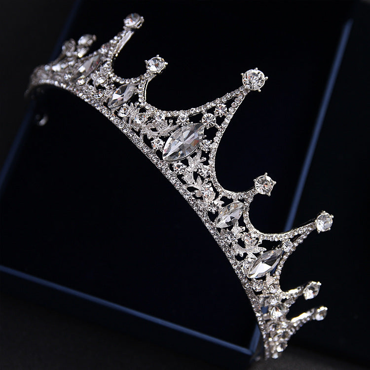 Korean Princess Bride Wedding Tiara - Jewelry hair accessories QUEEN CROWN diamond crown