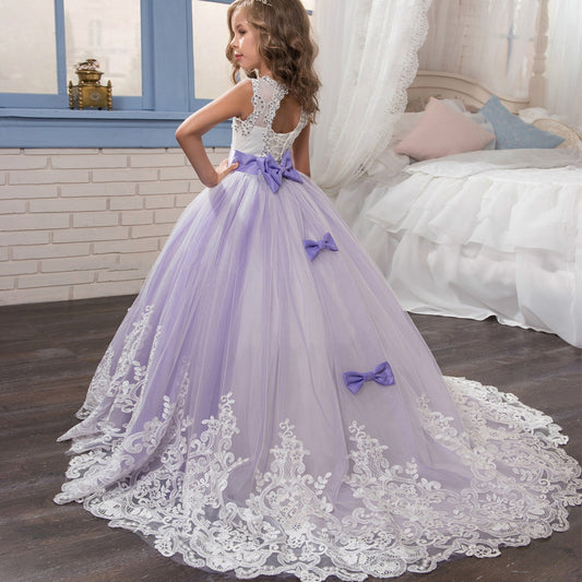 Flowy Children's Lace Ball Wedding Dress