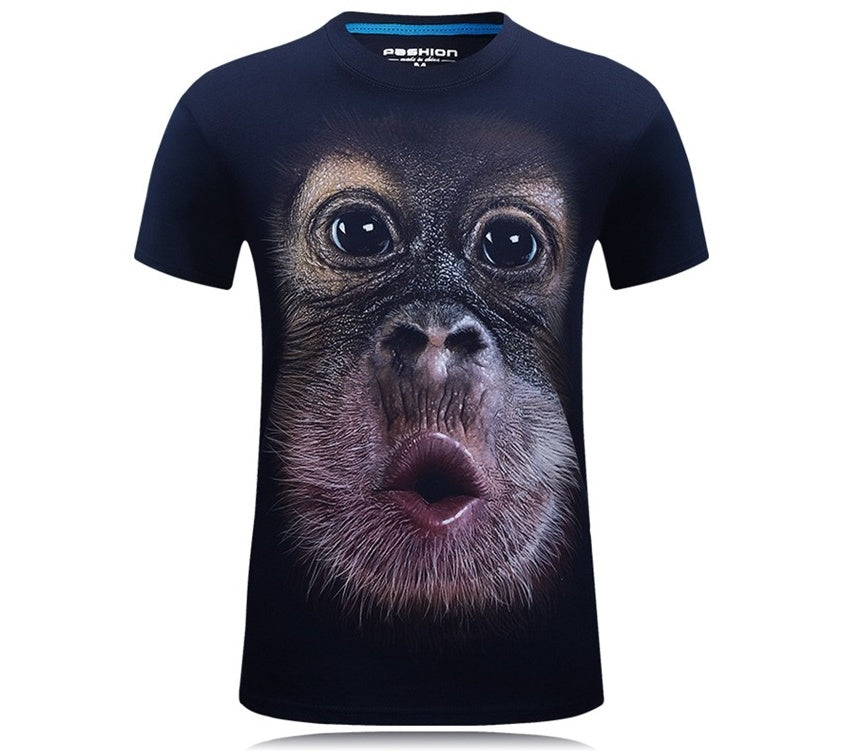 Men's Short Sleeved Print - Gorilla 3D T-Shirt