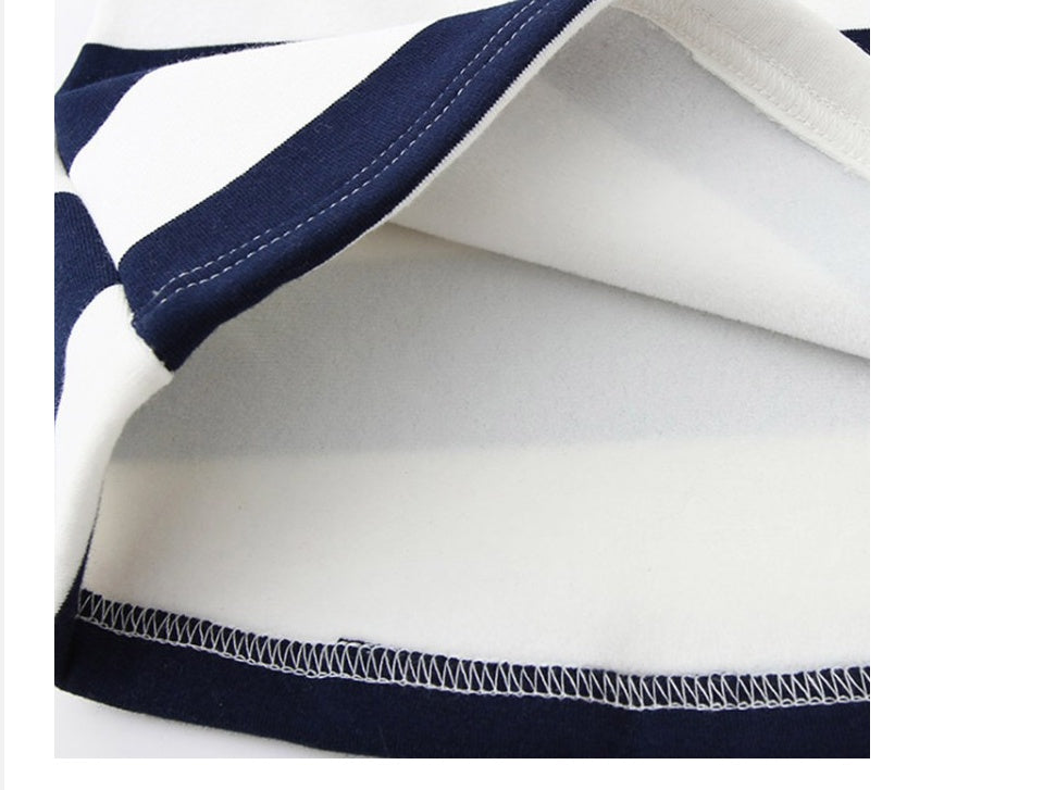 Striped Black And White Pullover - Children's Long-sleeved Sweater