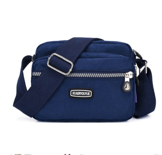 Messenger Bag - Small Square Simple And Versatile Nylon Multi Compartment Bag