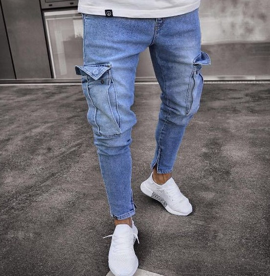 Cargo Hole Denim Jeans for Men