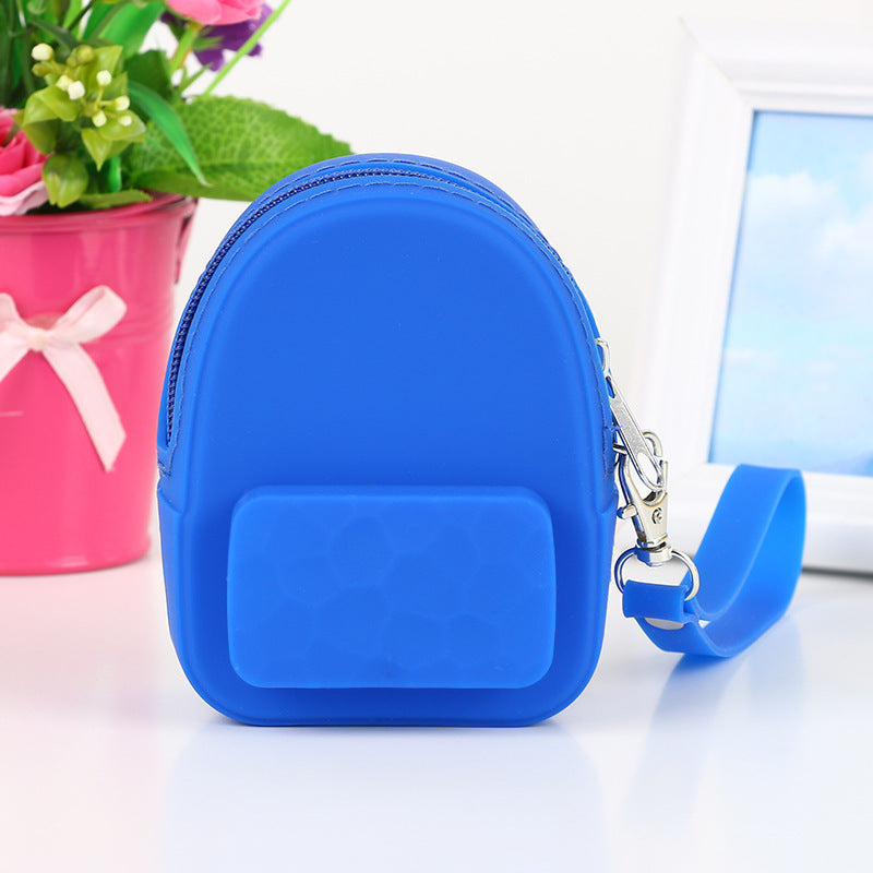 Lovely Silicone Earphone & Coin Mini Backpack – Candy Color Portable Handbag for Kids