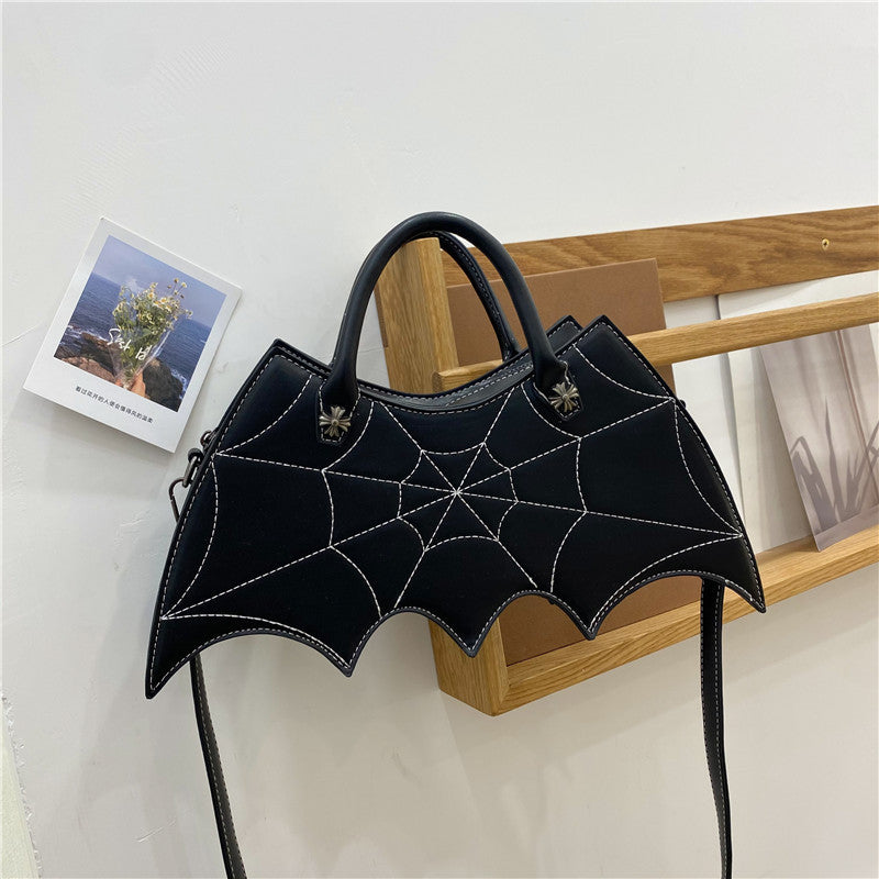 Halloween Spider Web Shape Shoulder Bags - Personality Batgirl Tide Pu Handbags fashion Messenger Crossbody Bag