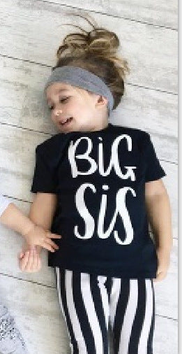 Children's Printed T-shirt - Big Sis & Lil Bro T-Shirt