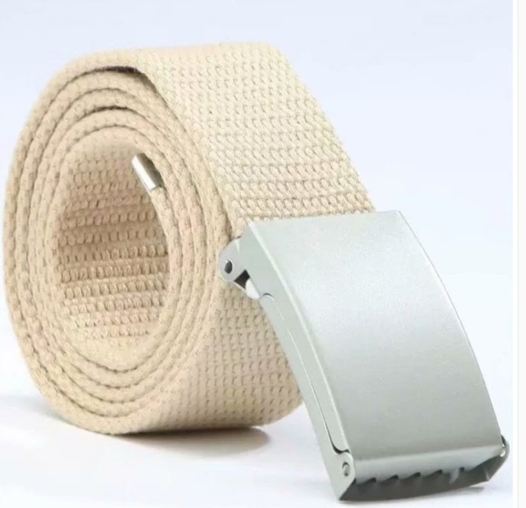 Candy-Colored Fashionable Canvas Belts for Men and Women