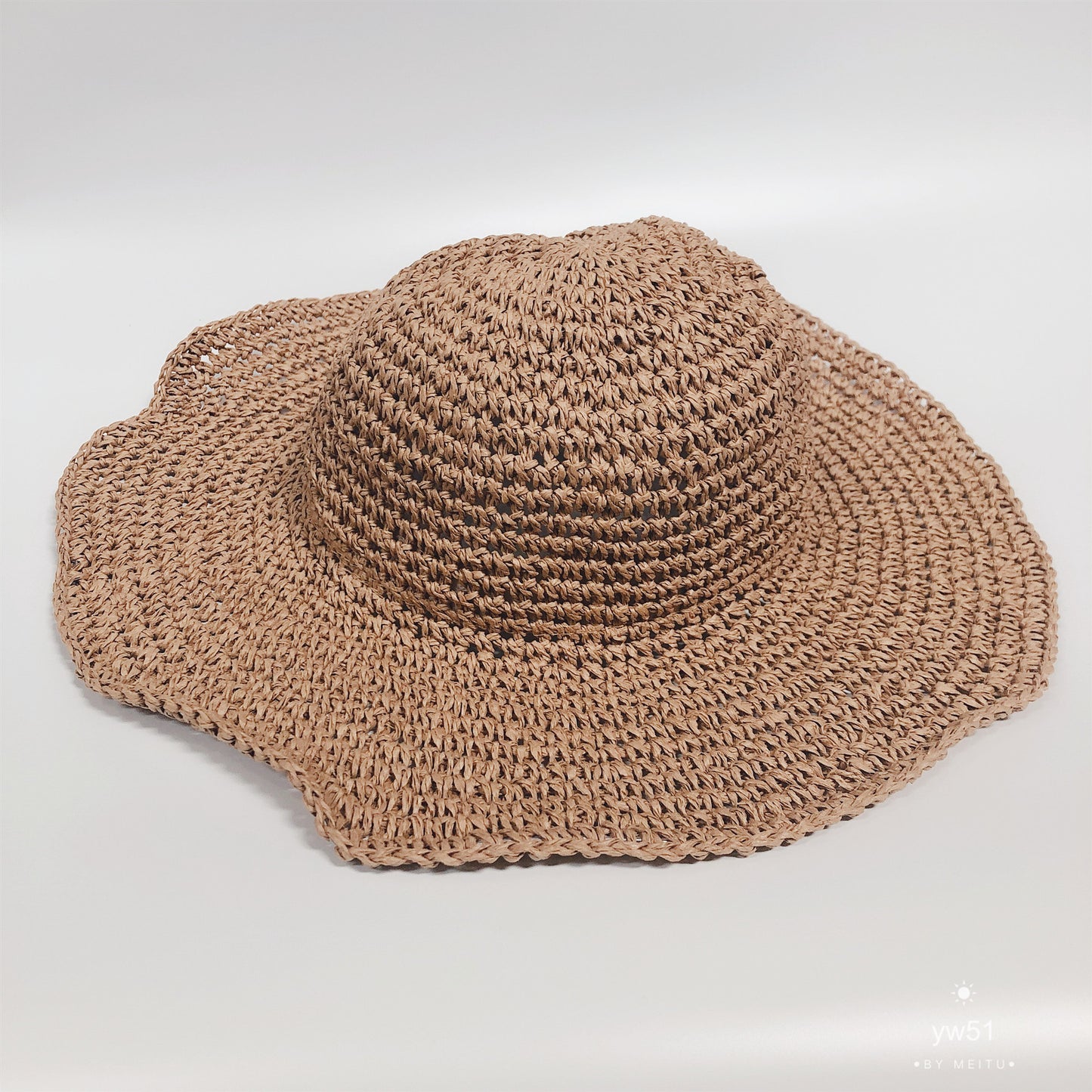 Foldable Summer Straw Hats - Outing Sunscreen Hat for Women with Holiday Cool Hat Beach Hat
