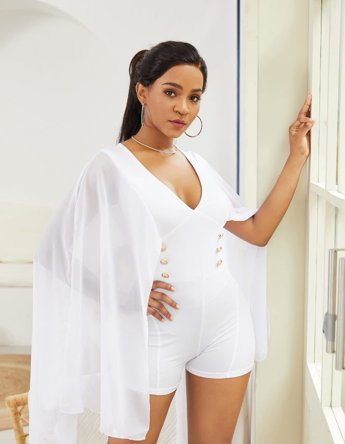 Stylish V-neck Jumpsuit