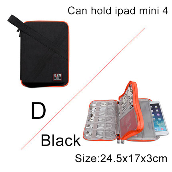 Universal Travel Cable Organizer - Electronics Accessories Cases Gadget Bag For USB, Phone, Charger and Cable, Fit for ipad - JumoShop