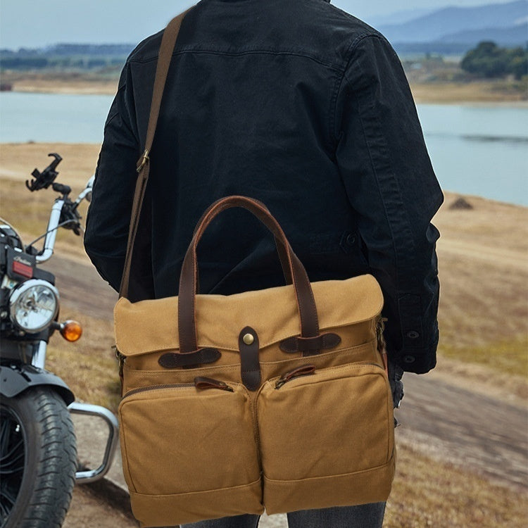 Portable Men's Briefcase - One-shoulder Crossbody Outdoor Travel