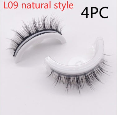 Reusable 3D Mink Lashes - Natural False Eyelashes Self Adhesive Glue Free Makeup Eyelash