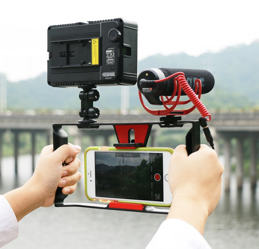 Ulanzi Handheld Smartphone Video Rig Case For Phones - Phone Rig Stabilizer For Live Stream YouTube Filmmaking Vlogger
