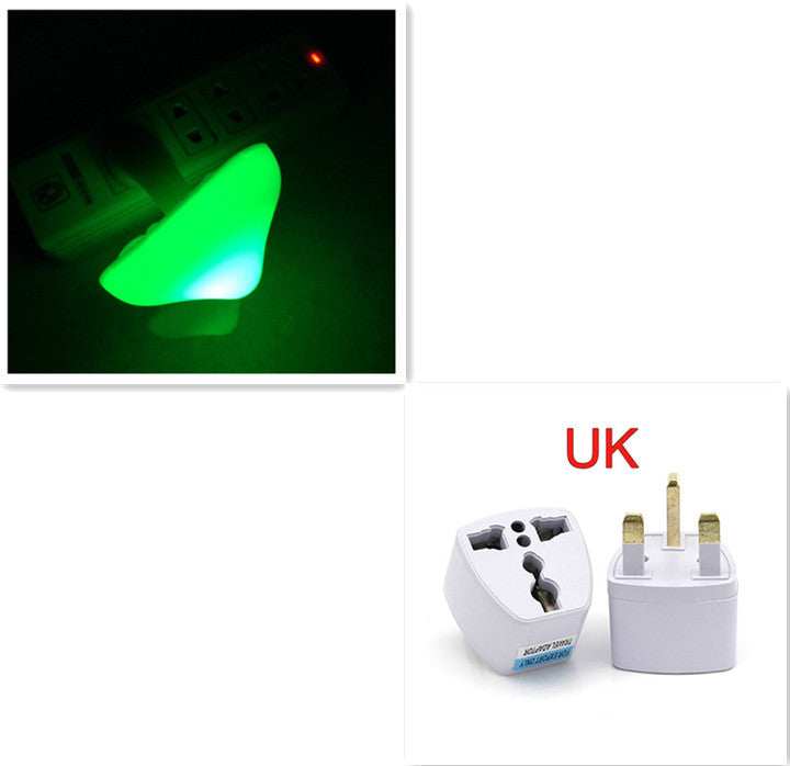 LED Night Light Mushroom Wall Socket Lamp - EU US Plug Warm White Light-control Sensor Bedroom Light Home Decoration