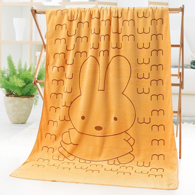 Cartoon Print Bath Towel - Beach towel