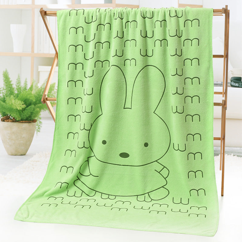 Cartoon Print Bath Towel - Beach towel