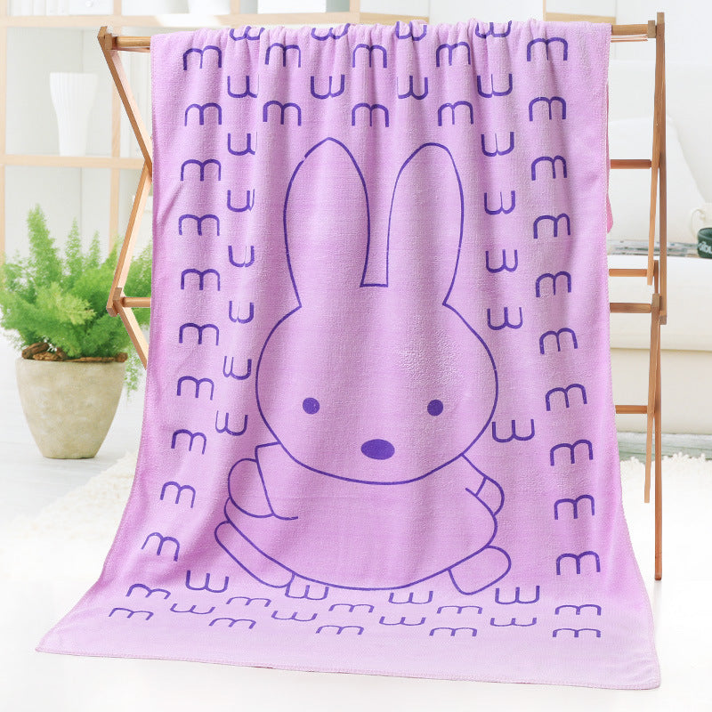 Cartoon Print Bath Towel - Beach towel