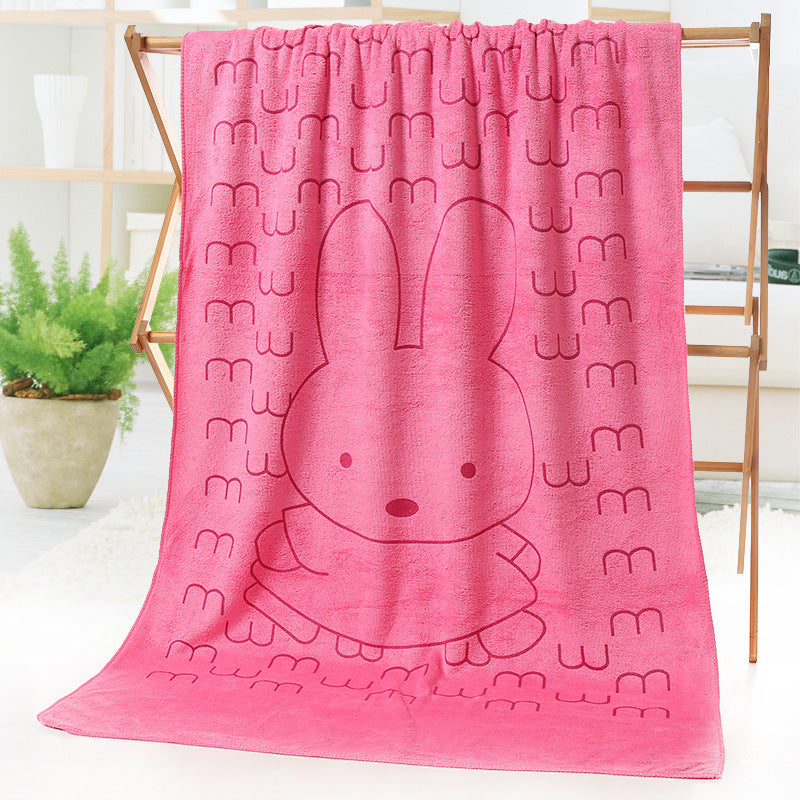 Cartoon Print Bath Towel - Beach towel