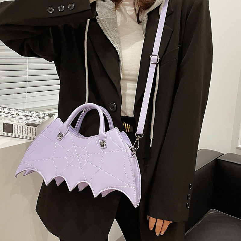Halloween Spider Web Shape Shoulder Bags - Personality Batgirl Tide Pu Handbags fashion Messenger Crossbody Bag