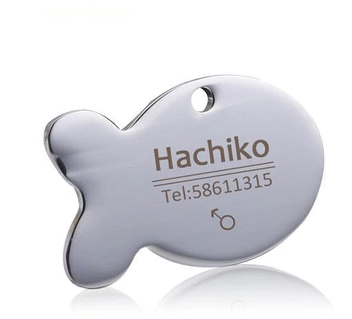 Print on Demand Pet ID Tag – Custom Engraved Titanium Steel Tag with Dog Name, Phone Number, Address & Photo