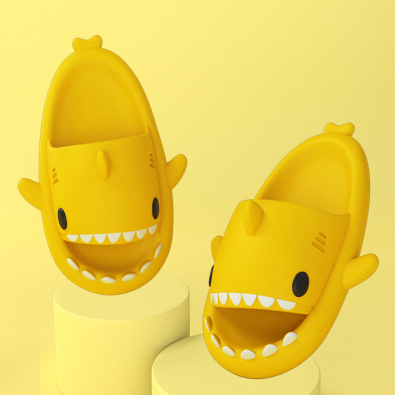 Adult's Slippers Indoor - Outdoor Funny Shark Cartoon