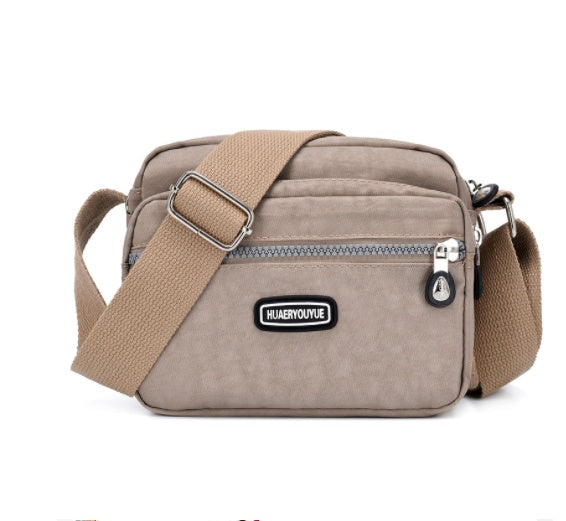 Messenger Bag - Small Square Simple And Versatile Nylon Multi Compartment Bag