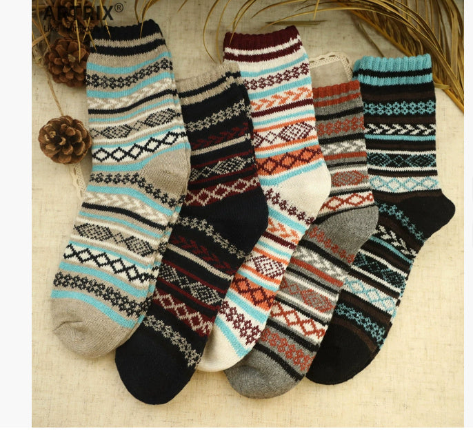 Winter Thick Warm Stripe Wool Socks