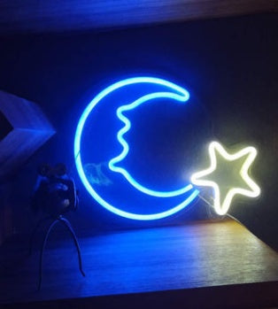 Room Decoration Night Light - LED Neon Lights, Acrylic Back Panel,