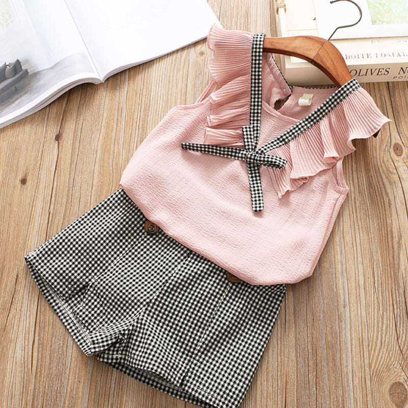Stylish Babies/Girls Sets - New Short Sleeve T-Shirt & Pants Dress