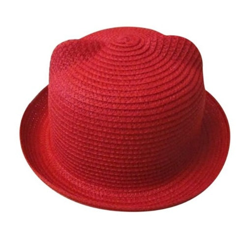 Cute Cat Ear Summer Hat -  Korean Style Straw Summer hat