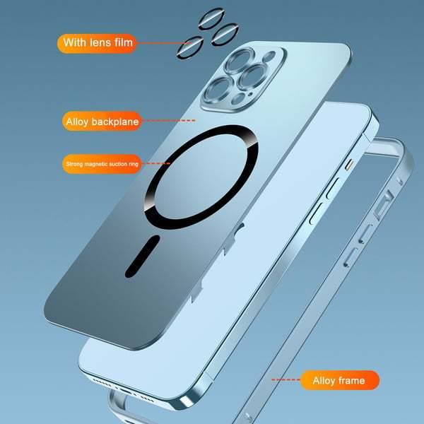 Aluminum Alloy Frame - Glass Protective Case Phone Case