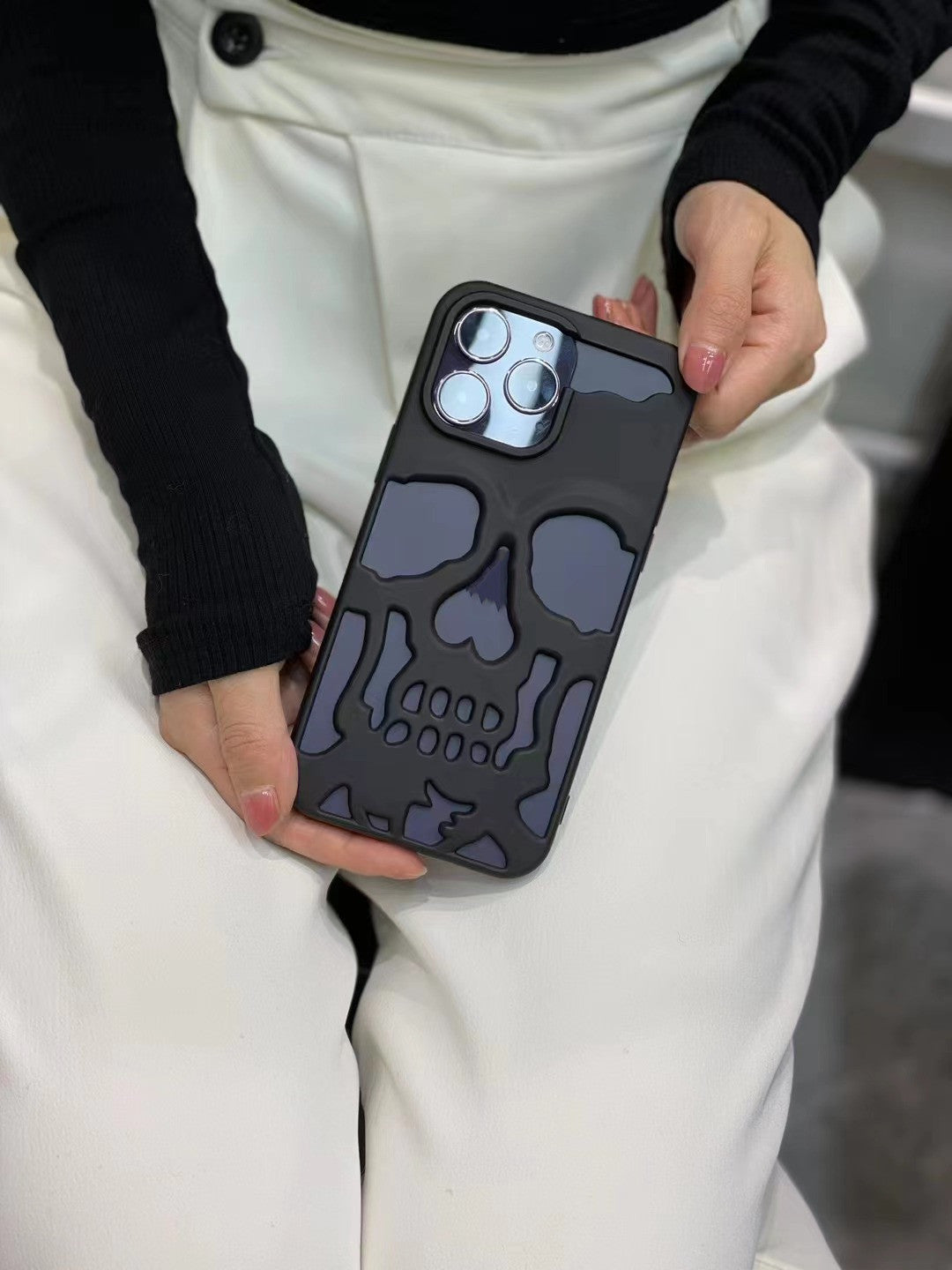 Luxury Plating 3D Skull Phone Case