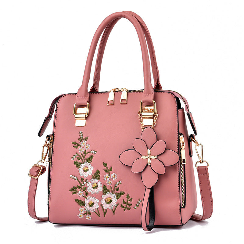 Fashion Flowers Embroidered Handbag - Women Shoulder Messenger Bags