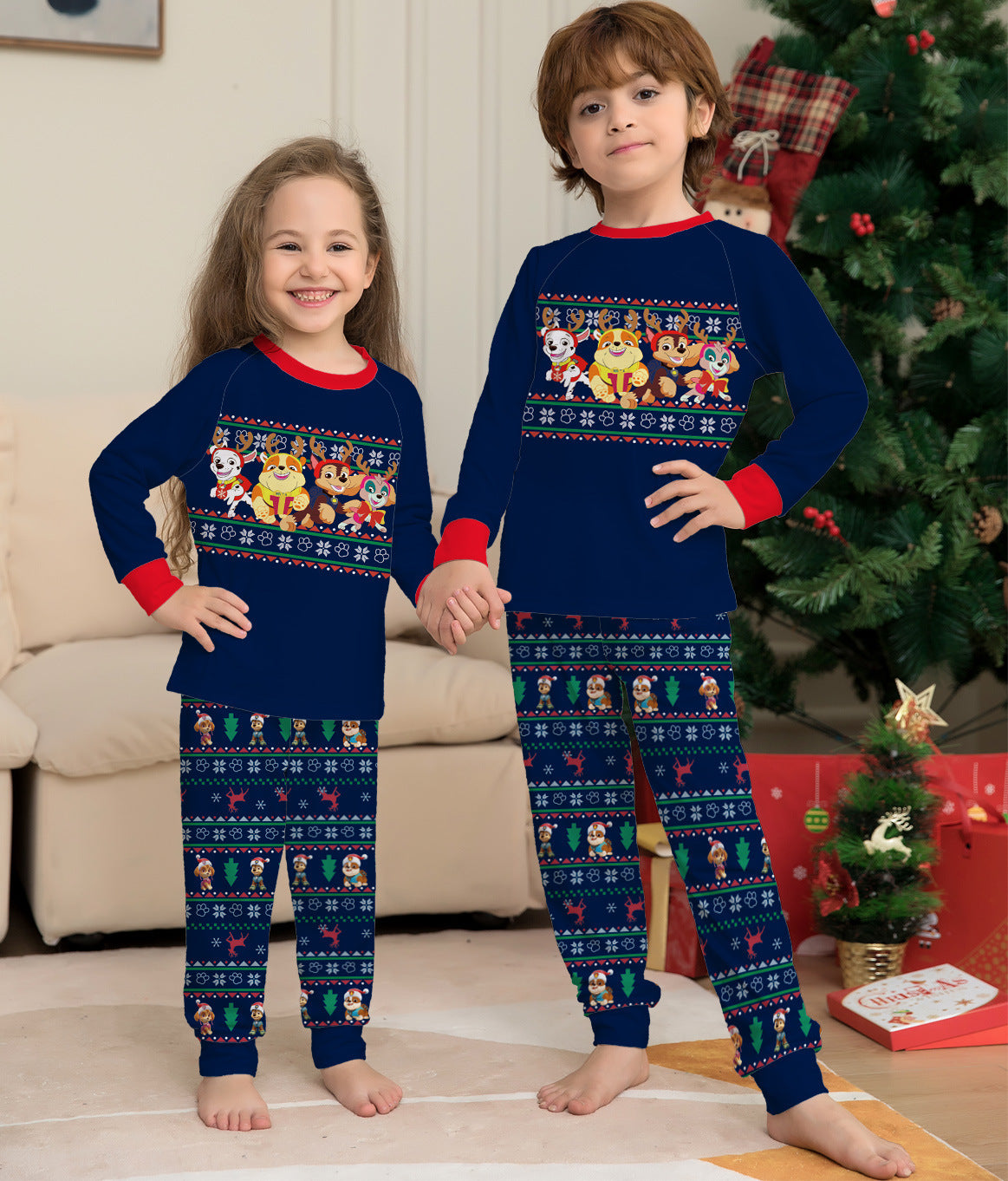 Matching Family Christmas Deer Pajamas - Xmas Pjs Women Men Plaid Clothes Holiday Sleepwear