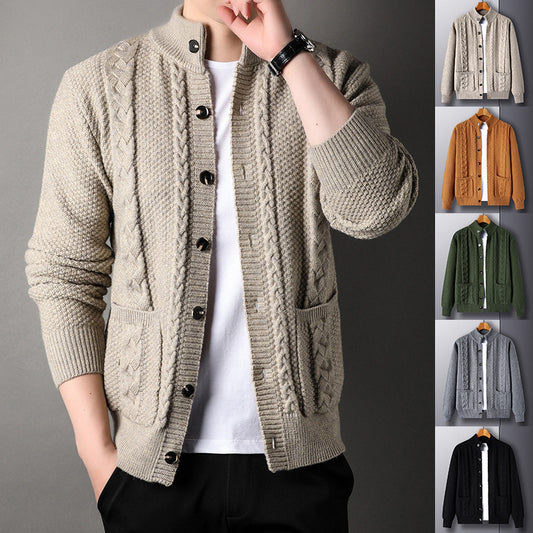 Single-breasted Sweater With Pockets for Men