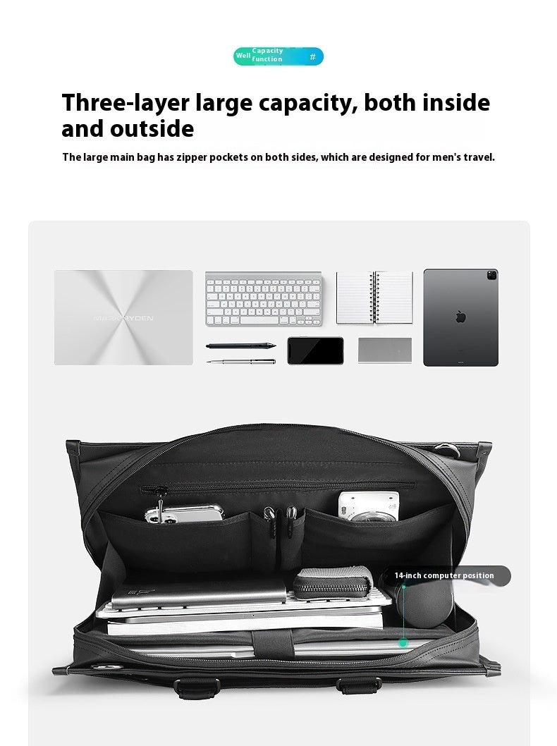 Men's Computer Briefcase - Business Handheld Notebook