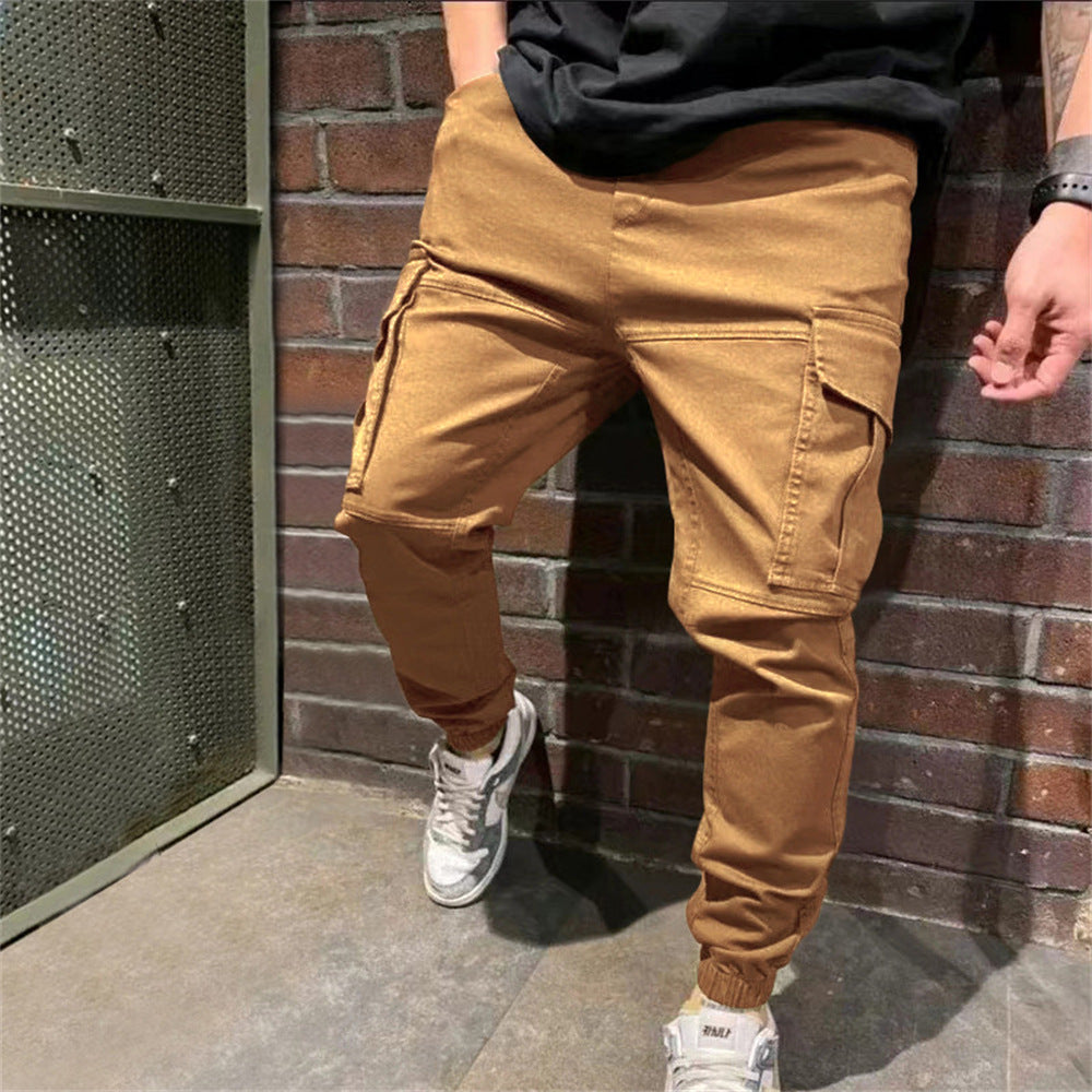 Mens Sports Pants With Pockets - Casual Cargo Trousers