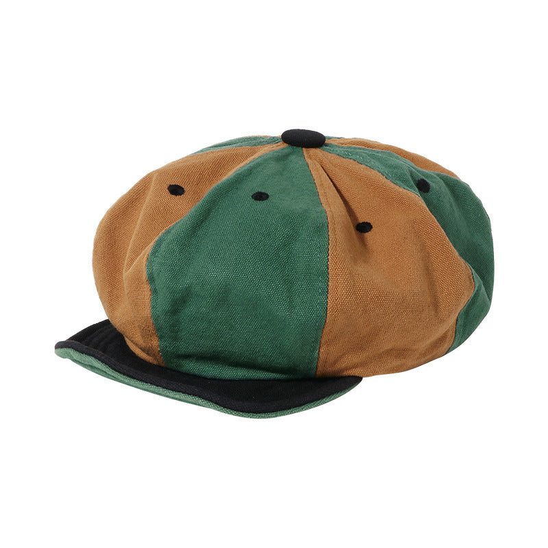 Color Matching Tension Adjustment Beret -  Soft Brim Hat