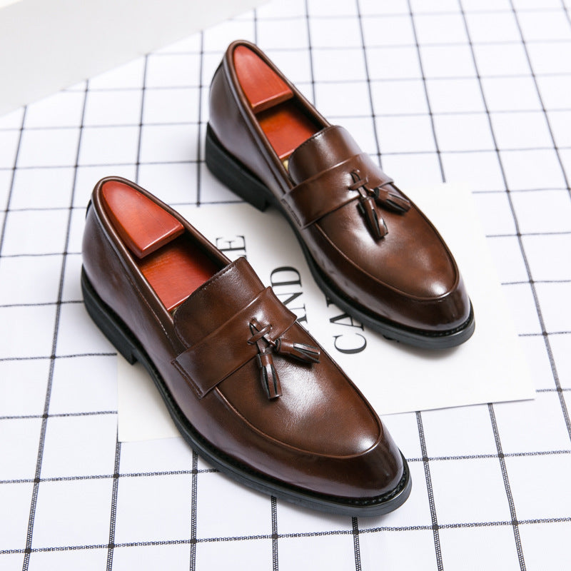 Casual Men's Loafers - Classic Tassel Men Leather Shoes Wedding Men Dress