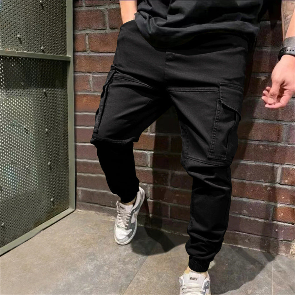Mens Sports Pants With Pockets - Casual Cargo Trousers