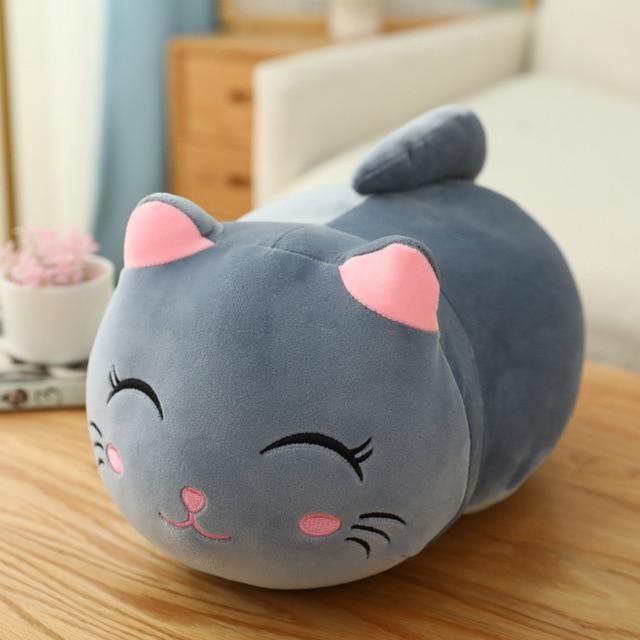 Super Soft Fat Cat Stuffed Animal - Huggable Kitty Companion in Multiple Colors
